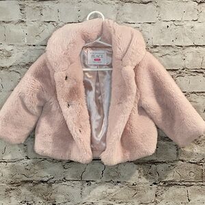 LIKE NEW! Children’s Place faux fur infant coat